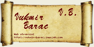 Vukmir Barać vizit kartica